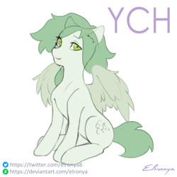 Size: 1000x1000 | Tagged: safe, artist:eltaile, pony, any race, commission, cute, simple background, solo, white background, your character here