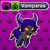 Size: 1024x1024 | Tagged: safe, artist:tony yotes, artist:yotes games, artist:yotesmark, oc, cat, cat pony, original species, pony, undead, vampire, vampony, battle gem ponies, big ears, evil, glowing, glowing eyes, pixel art, pokémon, ponymon, solo, toxic, venom