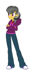 Size: 2077x4934 | Tagged: safe, artist:3d4d, daring do, human, equestria girls, g4, my little pony equestria girls: rainbow rocks, clothes, clothes swap, crossed arms, female, gem, high res, hoodie, pants, shoes, simple background, siren gem, solo, transparent background