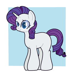 Size: 1280x1280 | Tagged: safe, artist:artsykiddoyt, rarity, pony, unicorn, g4, missing cutie mark, solo