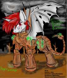 Size: 1280x1489 | Tagged: safe, artist:nightwalkerdakota, oc, alicorn, pony, undead, vampire, vampony, fallout equestria, solo