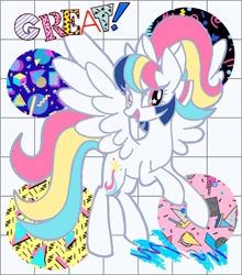 Size: 1080x1227 | Tagged: safe, artist:stacy_165cut, oc, oc only, pegasus, pony, bow, female, hair bow, mare, solo, spread wings, wings