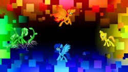 Size: 1280x721 | Tagged: safe, artist:princessfaeron, oc, oc only, alicorn, earth pony, pegasus, pony, unicorn