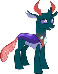 Size: 3000x3786 | Tagged: safe, artist:cloudy glow, pharynx, changedling, changeling, g4, to change a changeling, .ai available, high res, male, prince pharynx, simple background, solo, transparent background, vector