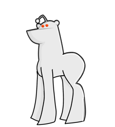 Size: 852x937 | Tagged: safe, anonymous artist, oc, earth pony, pony, abomination, barely pony related, cursed image, homestar runner, kill it with fire, long legs, male, nightmare fuel, ponified, reddit, rule 85, simple background, snoo, solo, stallion, the goblin (homestar runner), transparent background, wtf