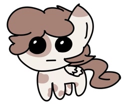 Size: 423x372 | Tagged: safe, oc, oc:cotton rancher, pony, autism creature, meme, not pipsqueak, simple background, white background