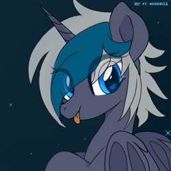 Size: 2399x2399 | Tagged: safe, artist:memengla, oc, oc only, oc:elizabat stormfeather, alicorn, bat pony, bat pony alicorn, pony, alicorn oc, bat pony oc, bat wings, female, high res, horn, mare, solo, wings