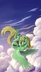 Size: 1500x2667 | Tagged: safe, artist:1jaz, oc, oc only, oc:mark wells, alicorn, pony, fanfic:off the mark, alicorn oc, feathered wings, horn, male, solo, spread wings, stallion, wings