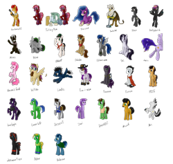 Size: 5800x5500 | Tagged: safe, artist:1jaz, oc, oc only, earth pony, griffon, pegasus, pony, unicorn, griffon oc, simple background, transparent background