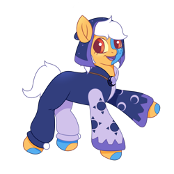 Size: 2048x2048 | Tagged: safe, artist:nrpony, earth pony, pony, spoiler:the owl house, cloak, clothes, collector (species), crossover, high res, ponified, red eyes, simple background, smiling, spoilers for another series, the collector, the owl house, transparent background