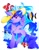 Size: 1460x1875 | Tagged: safe, artist:stacy_165cut, izzy moonbow, fish, pony, unicorn, g5, bow, bracelet, clownfish, female, hat, jewelry, mare, necklace, smiling, solo, sun hat, tail, tail bow, unshorn fetlocks