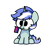 Size: 800x800 | Tagged: safe, artist:sugar morning, oc, oc only, oc:scratch wub, pony, bisexual pride flag, chibi, commission, male, pride, pride flag, simple background, sitting, solo, stallion, transparent background, ych result