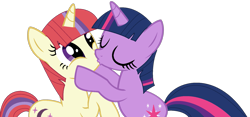 Size: 1747x820 | Tagged: safe, artist:infinitybases, artist:twilyisbestpone, moondancer, twilight sparkle, pony, unicorn, g4, base used, duo, duo female, eyes closed, female, hooves on cheeks, kiss on the lips, kissing, lesbian, mare, ship:twidancer, shipping, simple background, surprise kiss, surprised, transparent background, unicorn twilight