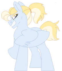 Size: 1600x1838 | Tagged: safe, artist:moonert, oc, oc only, pegasus, pony, grin, male, pegasus oc, raised hoof, simple background, smiling, solo, stallion, transparent background, wings