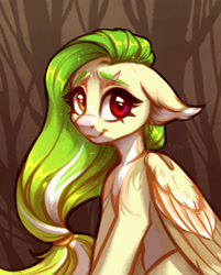 Size: 1604x2000 | Tagged: safe, artist:amishy, oc, oc only, oc:lemony light, pegasus, pony, female, floppy ears, heterochromia, looking at you, mare, scar, smiling, smiling at you, solo
