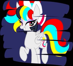 Size: 665x597 | Tagged: safe, artist:stacy_165cut, oc, oc only, pegasus, pony, bow, female, folded wings, hair bow, looking at you, mare, raised hoof, solo, wings