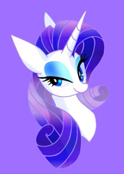 Size: 641x900 | Tagged: safe, artist:stacy_165cut, oc, oc only, pony, unicorn, bust, female, horn, looking at you, mare, purple background, simple background, solo