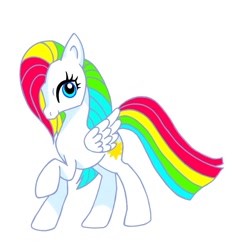Size: 779x850 | Tagged: safe, artist:stacy_165cut, starshine, pegasus, pony, g1, female, folded wings, mare, profile, raised hoof, simple background, solo, white background, wings