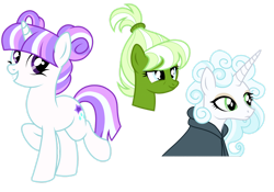 Size: 1600x1117 | Tagged: safe, artist:dilfistic, oc, oc only, earth pony, pony, unicorn, bust, earth pony oc, female, grin, horn, mare, simple background, smiling, transparent background, unicorn oc