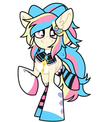 Size: 1280x1515 | Tagged: safe, artist:moonert, oc, oc only, earth pony, pony, clothes, colored hooves, ear fluff, earth pony oc, leg warmers, raised hoof, simple background, smiling, solo, transparent background