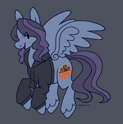 Size: 2472x2478 | Tagged: safe, artist:horseytown, oc, oc only, oc:cloud range, pegasus, pony, clothes, high res, hoodie, simple background, solo