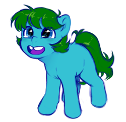 Size: 3545x3425 | Tagged: safe, artist:henyoki, oc, oc only, earth pony, pony, cute, earth pony oc, female, filly, foal, full body, high res, hooves, open mouth, open smile, simple background, smiling, solo, standing, transparent background