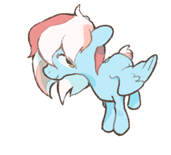 Size: 350x316 | Tagged: safe, artist:bananasmores, oc, oc only, pegasus, pony, simple background, solo, white background