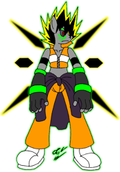 Size: 1484x2126 | Tagged: safe, artist:inferno, oc, oc only, anthro, chaos, simple background, solo, transformation, transparent background