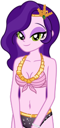 Size: 1024x2176 | Tagged: safe, artist:emeraldblast63, pipp petals, human, equestria girls, g5, bare shoulders, belly button, bikini, breasts, cleavage, clothes, equestria girls-ified, female, g5 to equestria girls, generation leap, human pipp petals, looking at you, simple background, sleeveless, smiling, smiling at you, solo, stupid sexy pipp petals, swimsuit, transparent background