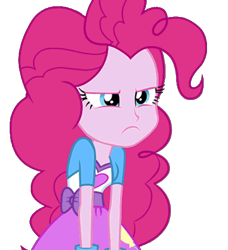 Size: 933x1024 | Tagged: safe, artist:fireluigi29, edit, edited screencap, screencap, pinkie pie, human, equestria girls, g4, angry, background removed, bracelet, clothes, female, jewelry, not a vector, shirt, simple background, skirt, solo, teenager, transparent background, vest