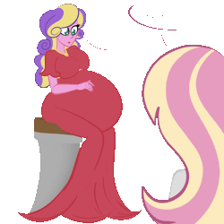 Size: 4000x4000 | Tagged: safe, artist:chelseawest, princess skyla, oc, oc:mistral violet, human, equestria girls, g4, adult, animated, facing away, female, fetus, multiple pregnancy, offspring, older, parent:princess cadance, parent:princess skyla, parent:shining armor, parents:canon x oc, parents:shiningcadance, pregnant, siblings, simple background, sisters, sitting, transparent background, twins, umbilical cord, uterus, x-ray