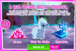 Size: 1018x684 | Tagged: safe, gameloft, idw, windy the windigo, hydra, windigo, g4, advertisement, costs real money, female, gem, idw showified, introduction card, mare, multiple heads, sale, suspiciously specific denial
