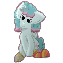 Size: 2000x2000 | Tagged: safe, artist:spiroudada, oc, oc only, pegasus, pony, clothes, cute, ear fluff, high res, pegasus oc, simple background, sitting, socks, solo, striped socks, transparent background