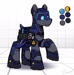 Size: 3143x3210 | Tagged: safe, artist:selenophile, oc, oc only, pony, robot, robot pony, high res, solo