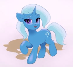 Size: 842x773 | Tagged: safe, artist:escapist, trixie, pony, unicorn, g4, female, looking at you, mare, raised hoof, solo