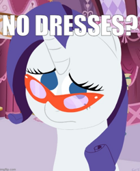 Size: 452x552 | Tagged: safe, artist:realgero, rarity, pony, unicorn, g4, and then there's rarity, boutique, cute, glasses, looking at you, meme, no bitches?, raribetes, sad, sadorable, solo, that pony sure does love dresses
