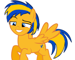 Size: 1280x1025 | Tagged: safe, artist:mlpfan3991, oc, oc only, oc:flare spark, pegasus, pony, g4, female, flare spark is best facemaker, mare, pegasus oc, simple background, solo, transparent background