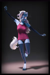 Size: 3600x5400 | Tagged: safe, artist:imafutureguitarhero, trixie, classical unicorn, unicorn, anthro, unguligrade anthro, art pack:pin-up paradise 2022, 3d, arm fluff, arms wide open, border, cheek fluff, chromatic aberration, clothes, cloven hooves, colored eyebrows, colored eyelashes, cute, diatrixes, ear fluff, evening gloves, female, film grain, fingerless elbow gloves, fingerless gloves, floppy ears, fluffy, fluffy hair, fluffy mane, fluffy tail, fur, gloves, gradient background, hoof fluff, horn, leg fluff, leonine tail, long gloves, long nails, mare, neck fluff, one ear down, one eye closed, paintover, panties, pinup, revamped anthros, revamped ponies, see-through, shadow, shoulder fluff, signature, smiling, socks, solo, standing, standing on one leg, stockings, tail, tail fluff, tanktop, thigh highs, underwear, unshorn fetlocks, wall of tags, wink