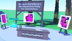 Size: 635x368 | Tagged: safe, artist:mlpfantealmintmoonrise, twilight sparkle, alicorn, pony, derpibooru, equestria daily, g4, digital art, meta, photo, pixel art, roblox, screenshots, twilight sparkle (alicorn)