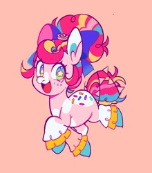 Size: 1021x1160 | Tagged: safe, artist:5tell4r, pinkie pie, earth pony, pony, g4, :3, alternate hairstyle, colored hooves, happy, looking at you, open mouth, smiling, smiling at you, solo