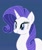 Size: 759x900 | Tagged: safe, artist:stacy_165cut, rarity, pony, unicorn, g4, blue background, female, horn, mare, simple background, solo