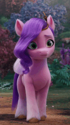 Size: 320x570 | Tagged: safe, screencap, pipp petals, pegasus, pony, g5, my little pony: a new generation, spoiler:my little pony: a new generation, adorapipp, animated, cropped, cute, female, gif, mare, sad, solo