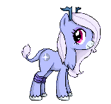 Size: 160x150 | Tagged: safe, artist:churobu, oc, oc only, oc:moon sparkle, deer, pony, unideer, animated, antlers, blinking, chest fluff, gif, leonine tail, simple background, solo, tail, transparent background, unshorn fetlocks