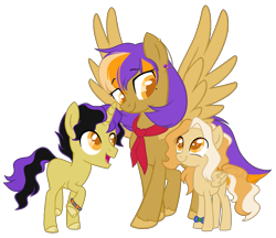 Size: 1469x1268 | Tagged: safe, artist:purplegrim40, oc, oc only, pegasus, pony, unicorn, base used, colt, female, filly, foal, horn, male, mare, pegasus oc, simple background, smiling, spread wings, transparent background, unicorn oc, wings