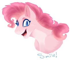 Size: 1508x1262 | Tagged: safe, artist:purplegrim40, pinkie pie, earth pony, pony, g4, female, mare, simple background, smiling, solo, transparent background