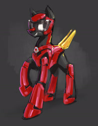 Size: 1892x2420 | Tagged: safe, artist:selenophile, oc, oc only, pony, robot, robot pony, solo