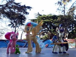 Size: 4128x3096 | Tagged: safe, artist:dingopatagonico, gummy, pinkie pie, princess skystar, shining armor, classical hippogriff, hippogriff, pony, my little pony: the movie, guardians of harmony, irl, photo, toy