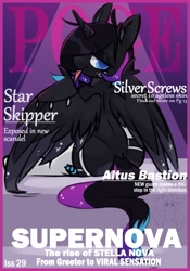 Size: 817x1164 | Tagged: safe, artist:drawtheuniverse, oc, oc only, alicorn, pony, alicorn oc, horn, solo, wings