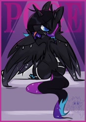 Size: 817x1164 | Tagged: safe, artist:drawtheuniverse, oc, oc only, alicorn, pony, alicorn oc, horn, solo, wings