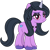 Size: 1024x1033 | Tagged: safe, artist:emeraldblast63, izzy moonbow, pony, unicorn, g4, g5, eyeshadow, female, g5 to g4, generation leap, goth, goth izzy, lidded eyes, makeup, mare, simple background, smiling, solo, transparent background, unshorn fetlocks, vector